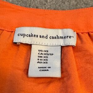 cupcakes & cashmere Orange Blouse